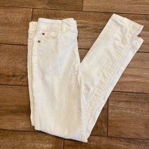 Girls White High Rise Skinny Jeans in EUC